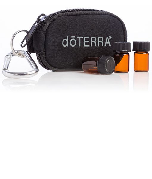 Key Chain, Black 8-Vial